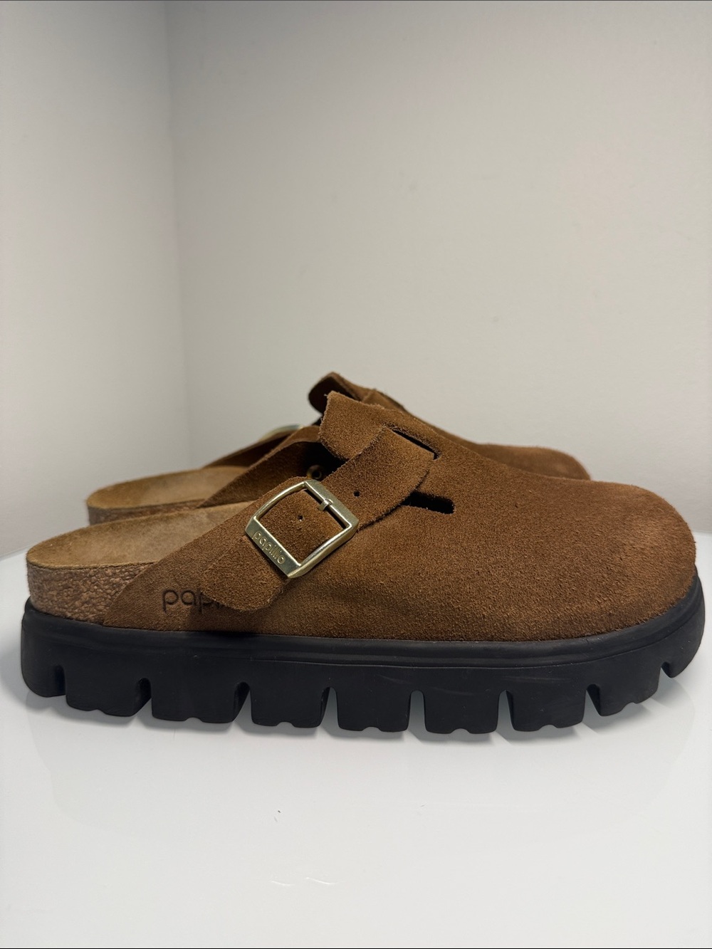 Birkenstock Boston Chunky Clogs Women’s 38 Brown Dark Tea Platform - Picture 5 of 11